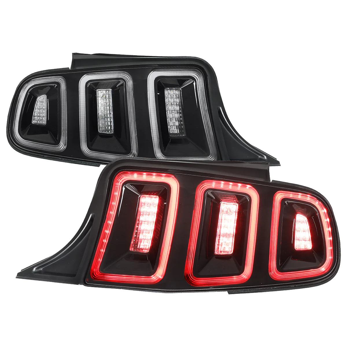 Spec-D LED Tail Lights for Ford Mustang S197 (2010-2014) with Sequential Turn Signals - Clear or Red Lens