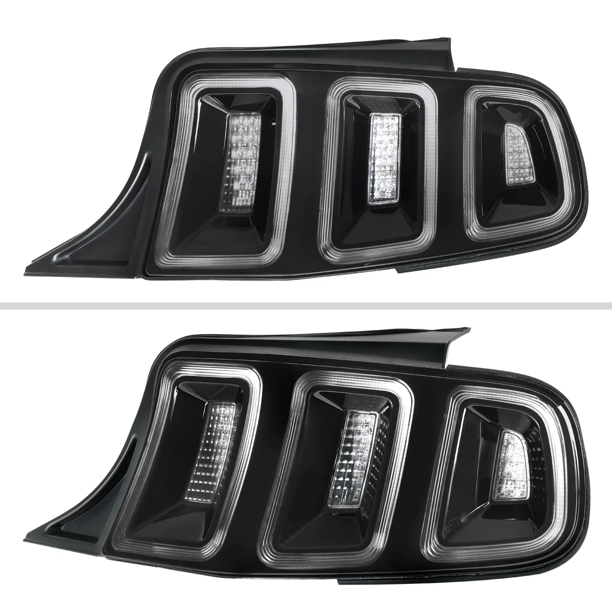 Spec-D LED Tail Lights for Ford Mustang S197 (2010-2014) with Sequential Turn Signals - Clear or Red Lens - Image 2