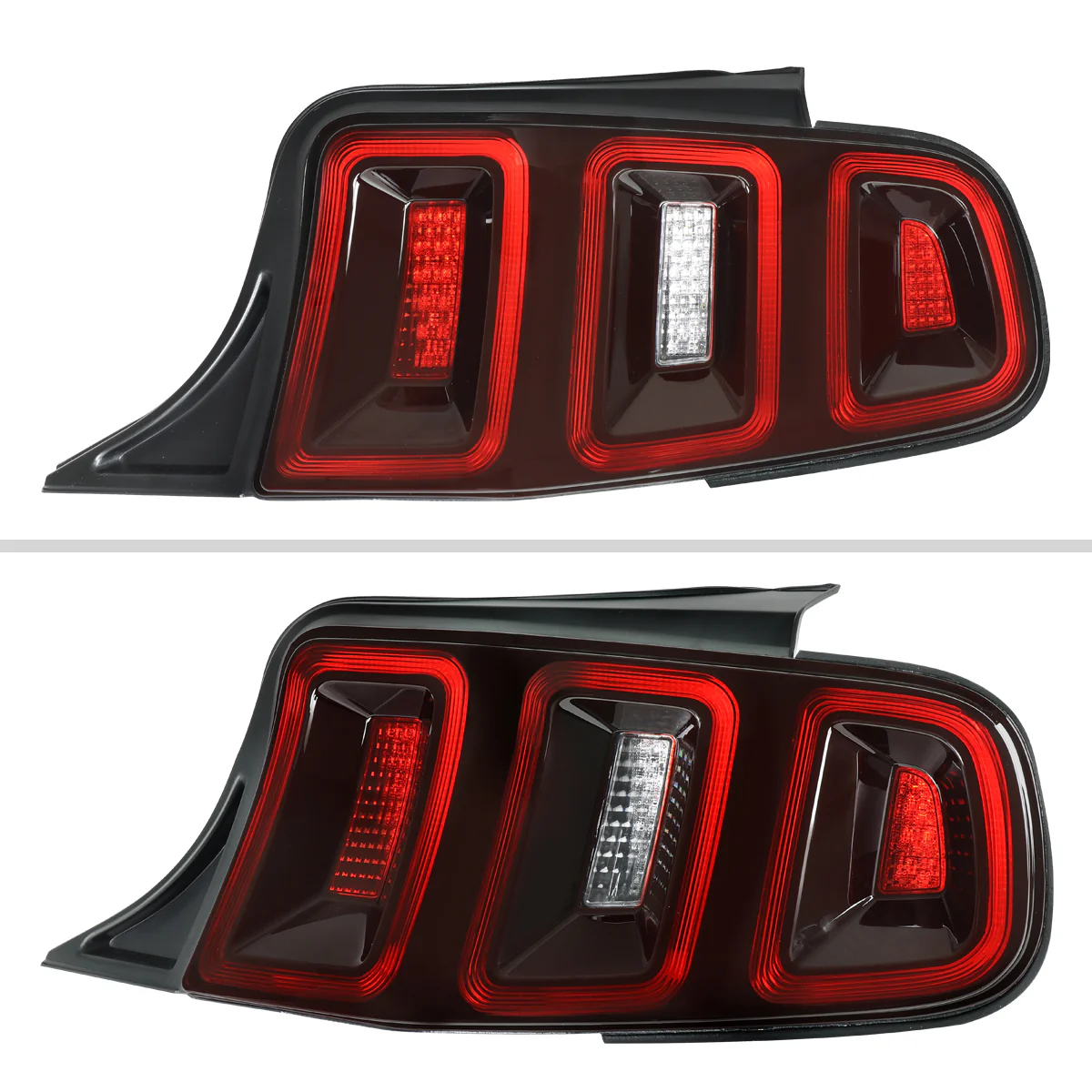 Spec-D LED Tail Lights for Ford Mustang S197 (2010-2014) with Sequential Turn Signals - Clear or Red Lens - Image 4