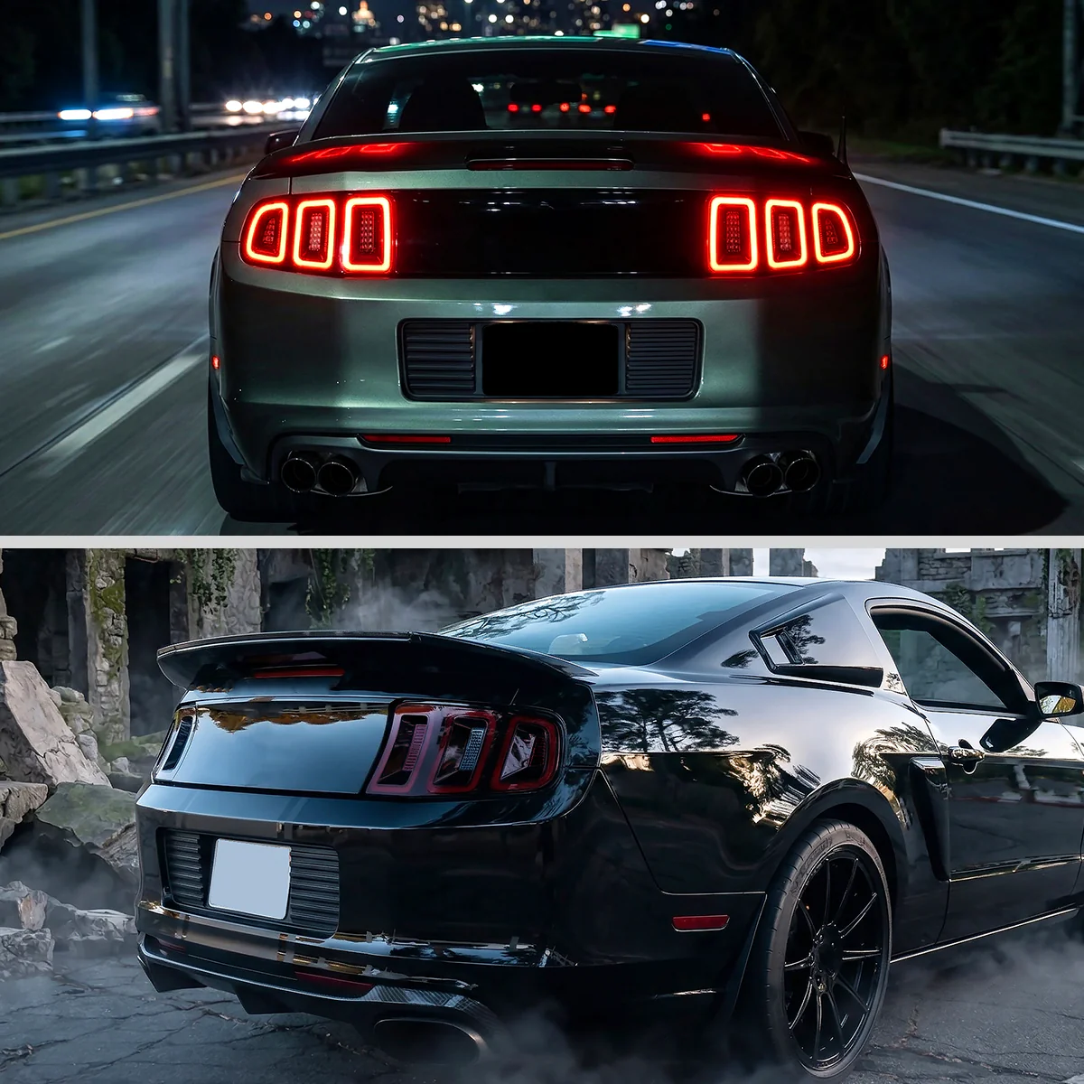 Spec-D LED Tail Lights for Ford Mustang S197 (2010-2014) with Sequential Turn Signals - Clear or Red Lens - Image 9