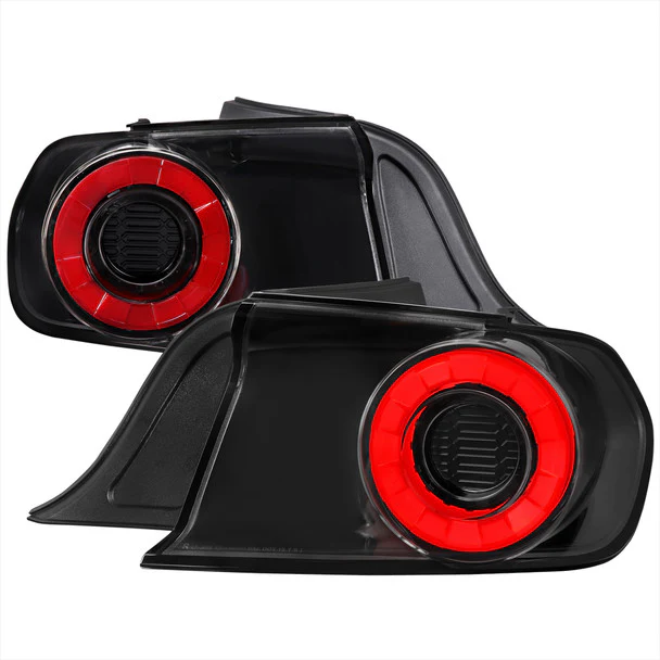 Spec-D Tail Lights Ford Mustang S550 (2015-2022) LED Halo Ring - Black Housing w/ Smoke or Clear Lens - Image 10