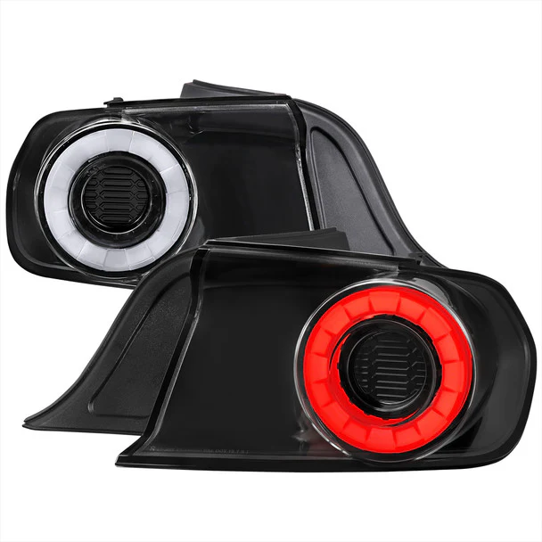 Spec-D Tail Lights Ford Mustang S550 (2015-2022) LED Halo Ring - Black Housing w/ Smoke or Clear Lens - Image 19