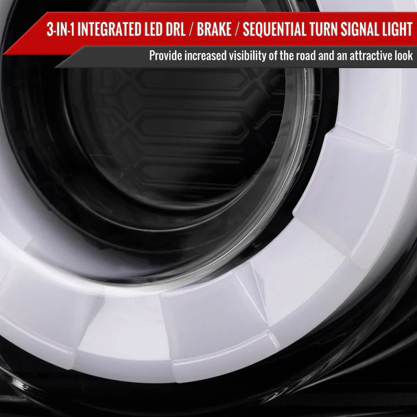 Spec-D Tail Lights Ford Mustang S550 (2015-2022) LED Halo Ring - Black Housing w/ Smoke or Clear Lens - Image 22