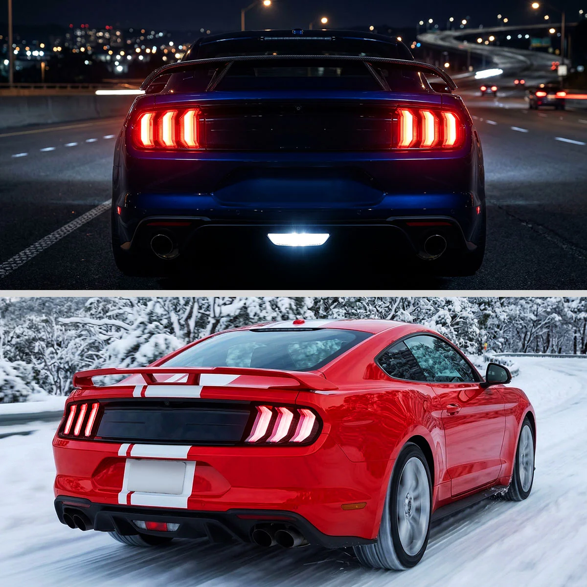 Spec-D Tail Lights Ford Mustang S550 (2015-2023) Sequential Full LED - Clear / Smoked / Red Lens - Image 24