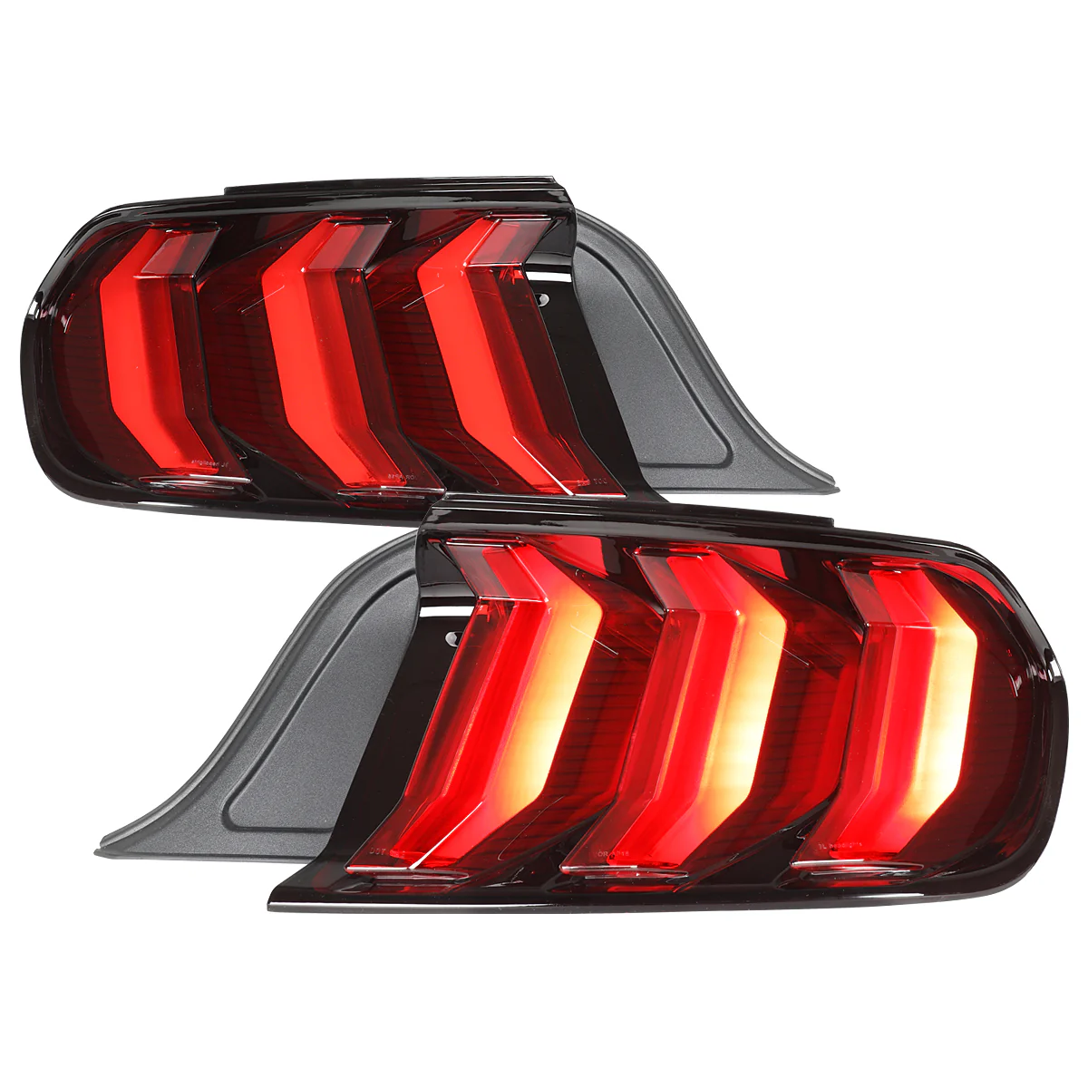 Spec-D Tail Lights Ford Mustang S550 (2015-2023) Sequential Full LED - Clear / Smoked / Red Lens - Image 5
