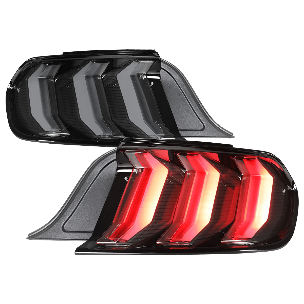 Spec-D Tail Lights Ford Mustang S550 (2015-2023) Sequential Full LED - Clear / Smoked / Red Lens - Image 7