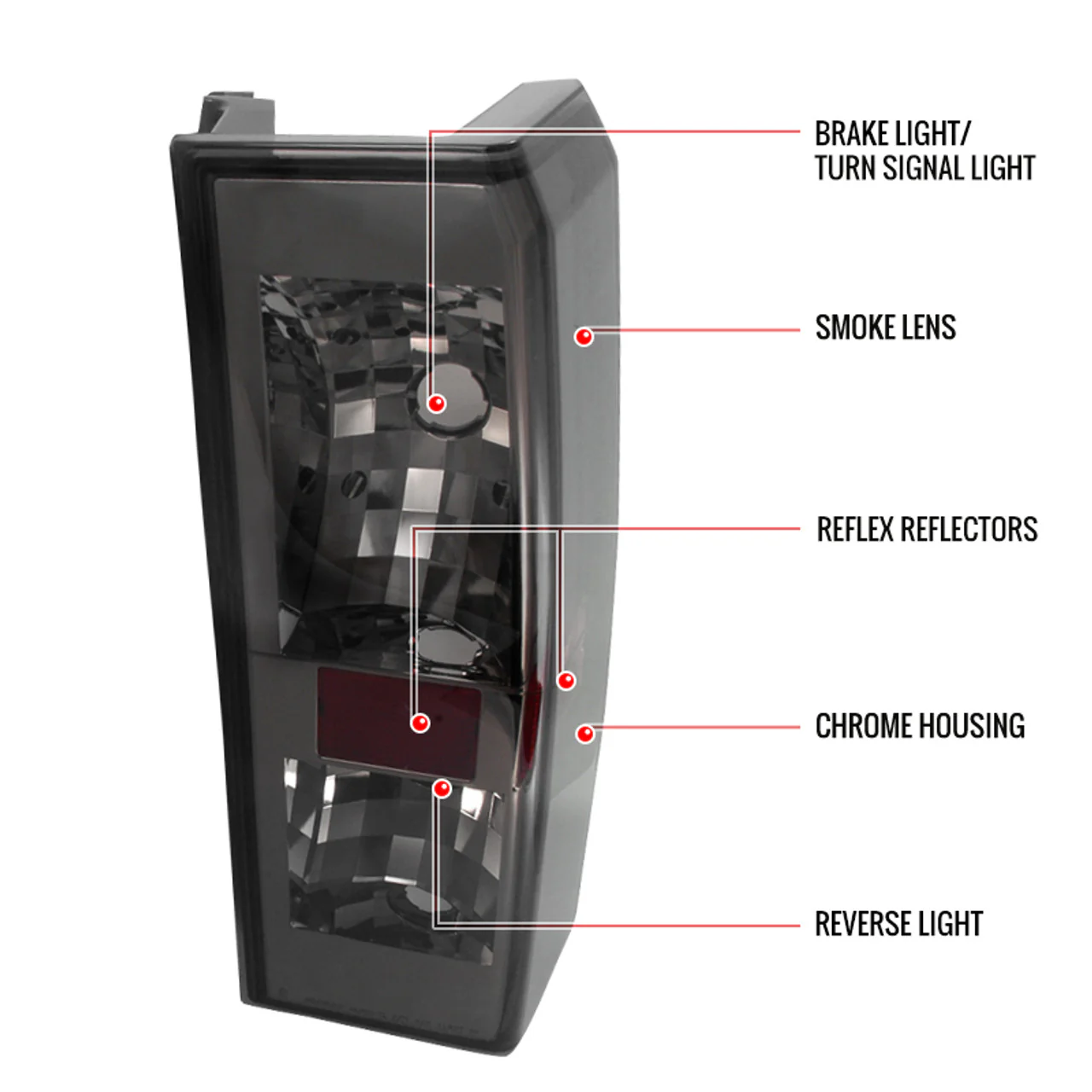 Spec-D Tail Lights Hummer H3 (05-10) Altezza Style w/ Chrome Housing & Smoked Lens - Image 10