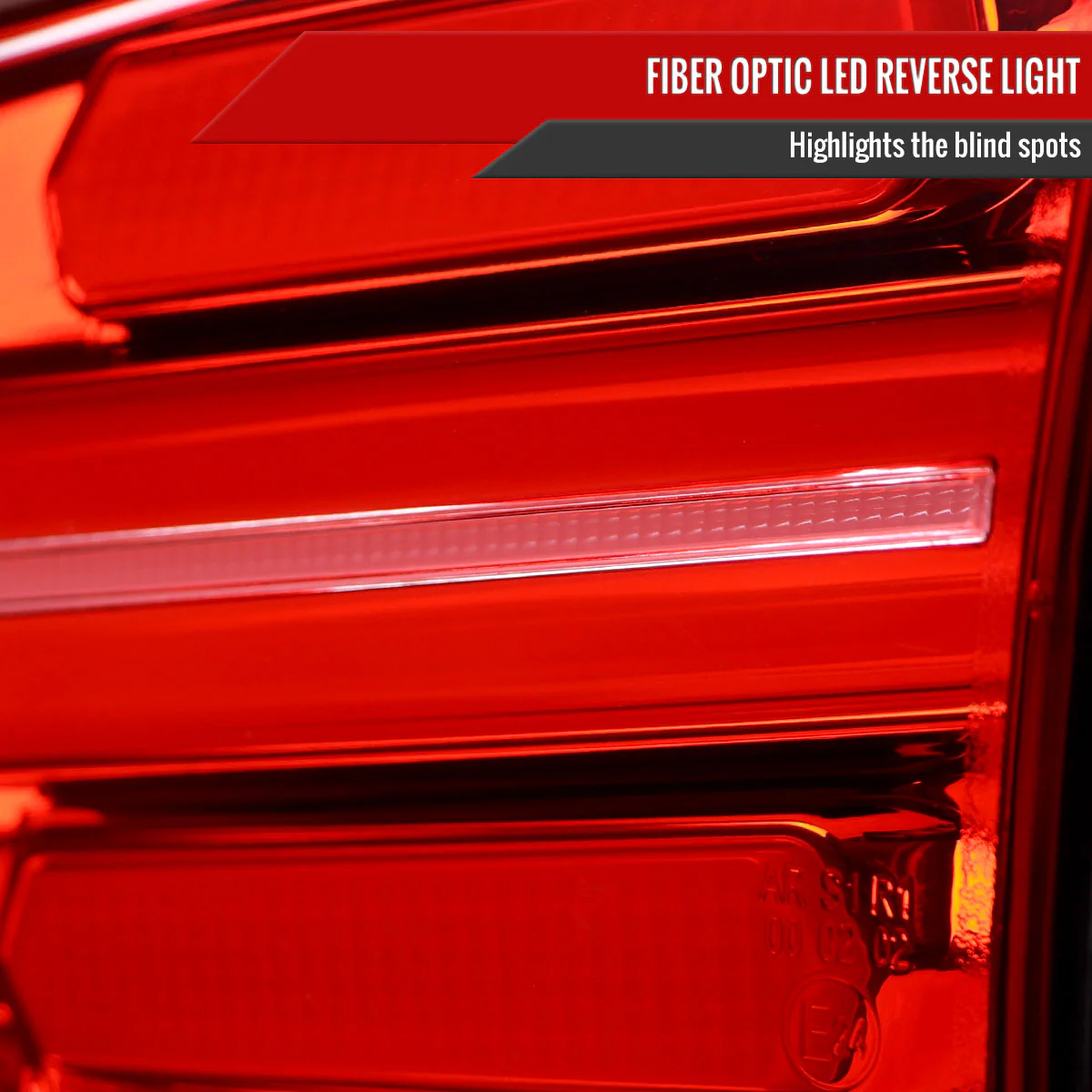 Spec-D Tail Lights Hyundai Tucson (2016-2018) Fiber Optic Full LED Chrome w/ Red Lens - Image 4