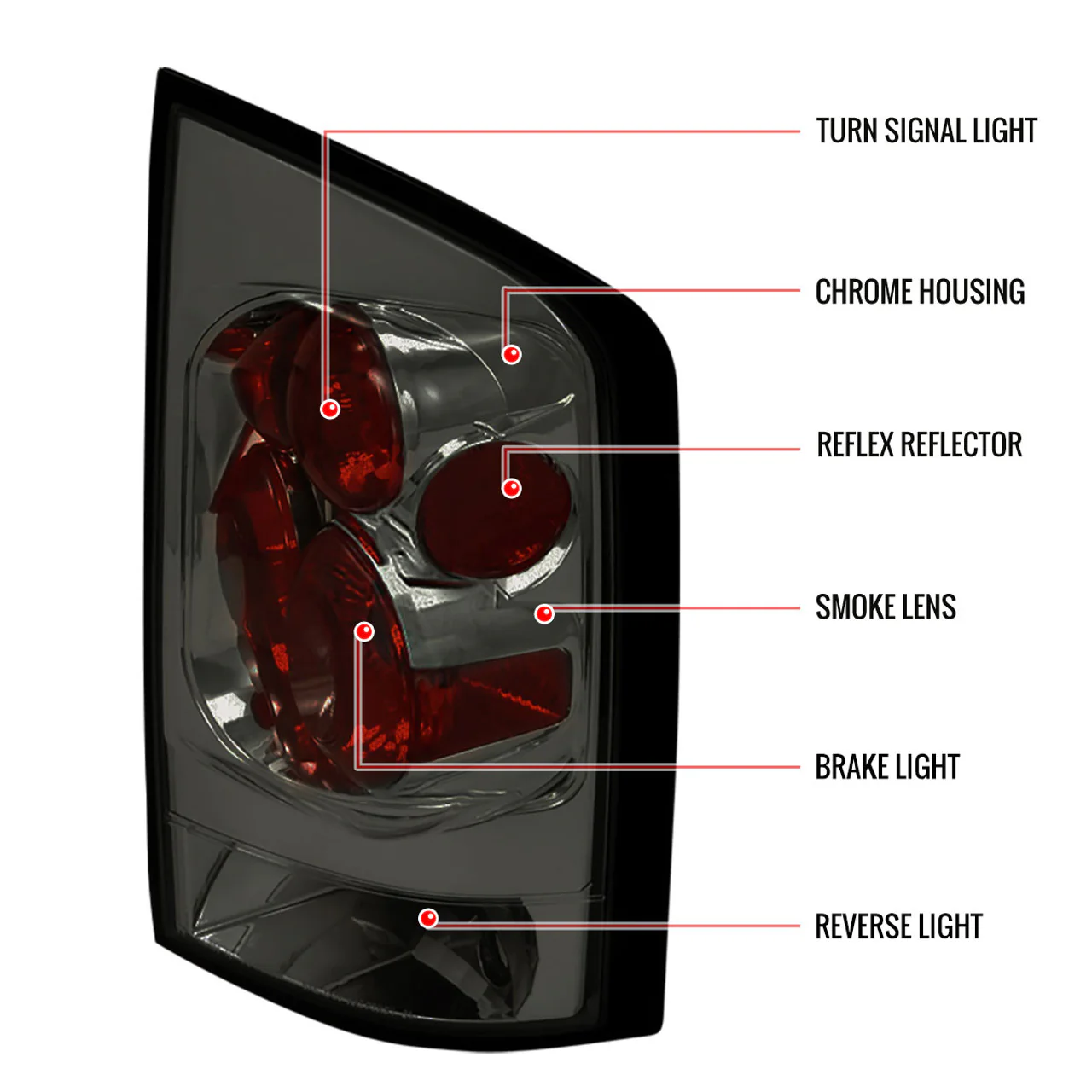 Spec-D Tail Lights Nissan Armada (05-15) Chrome Housing w/ Smoked Lens - Image 8