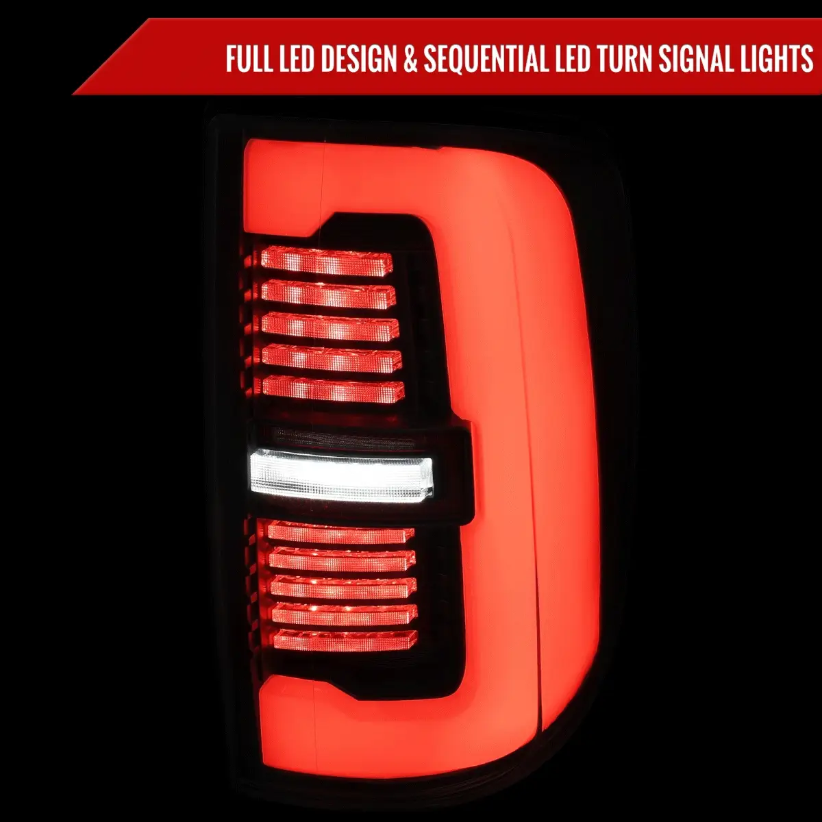 Spec-D Tail Lights RAM 2500 3500 (19-24) Full LED Black or Glossy Black Housing w/ Sequential Turn Signals - Image 13
