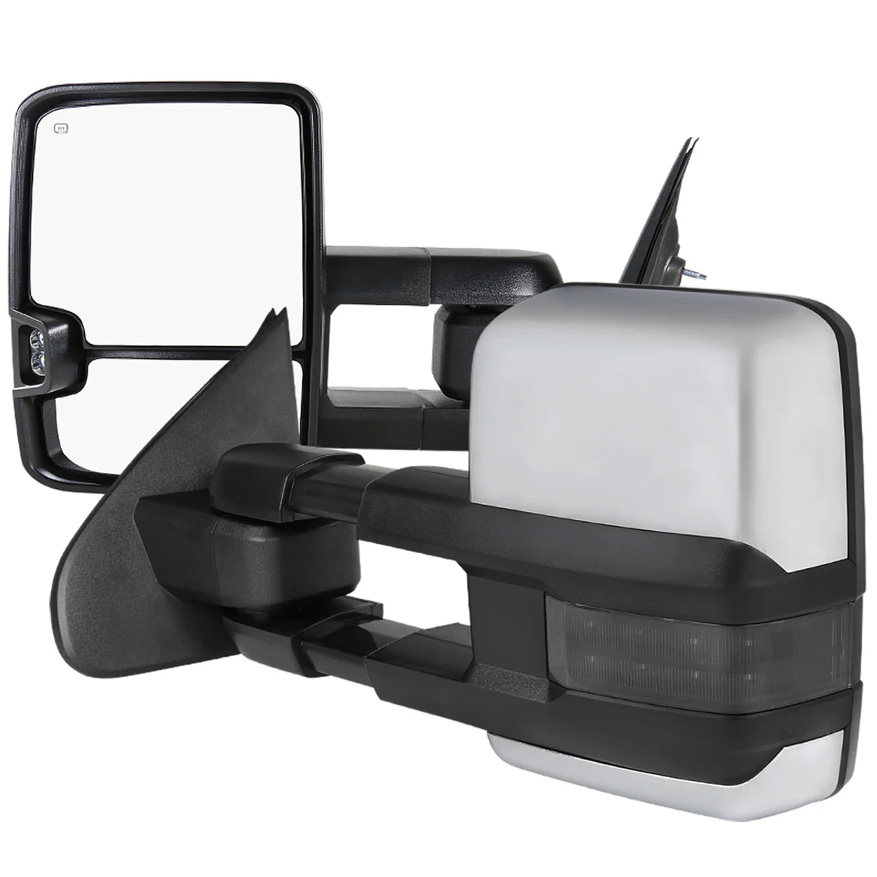Spec D Towing Mirrors Chevy Silverado 1500 (2014–2018) Power Adjustable w/ LED Turn Signal - Black or Chrome Housing - Image 11