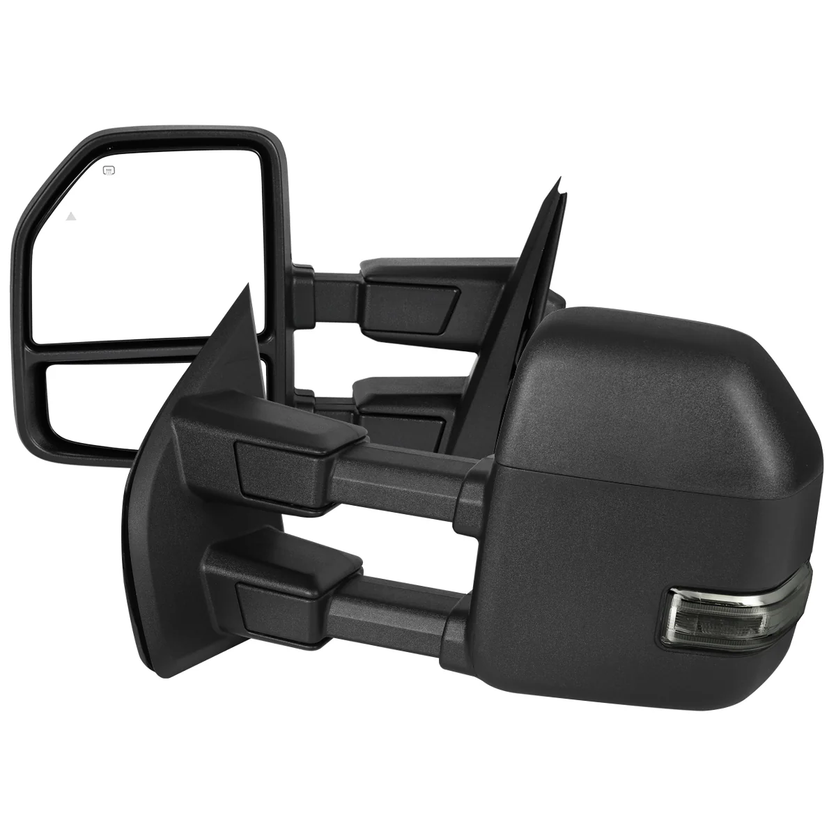 Spec D Towing Mirrors Ford F150 (21-25) F250 (23-25) Manually Extendable w/ Sequential LED Turn Signal in Black or Chrome