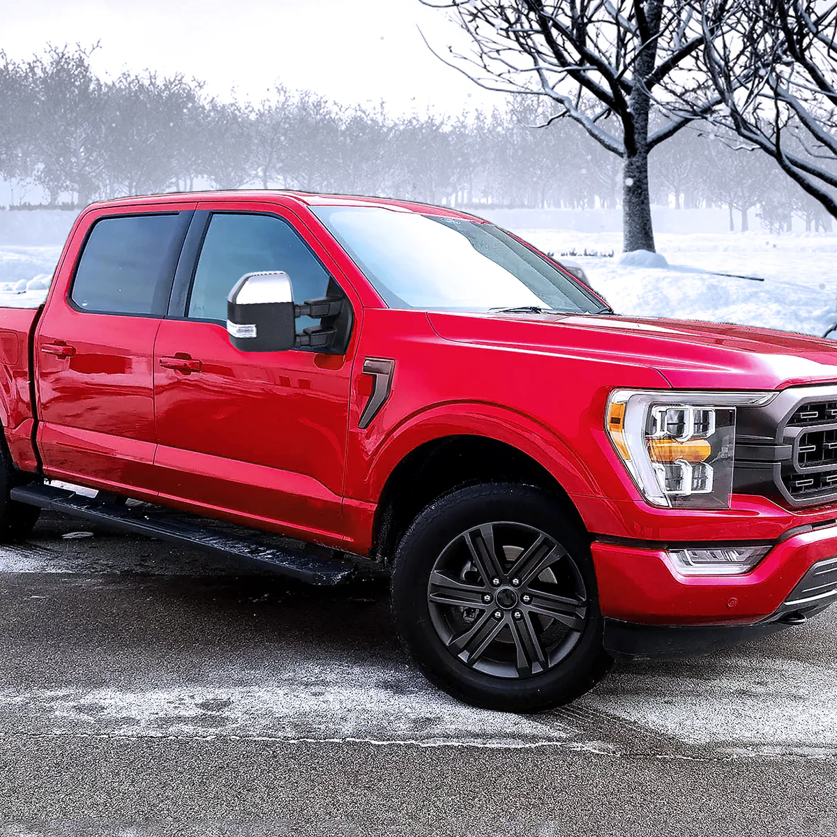 Spec D Towing Mirrors Ford F150 (21-25) F250 (23-25) Manually Extendable w/ Sequential LED Turn Signal in Black or Chrome - Image 20