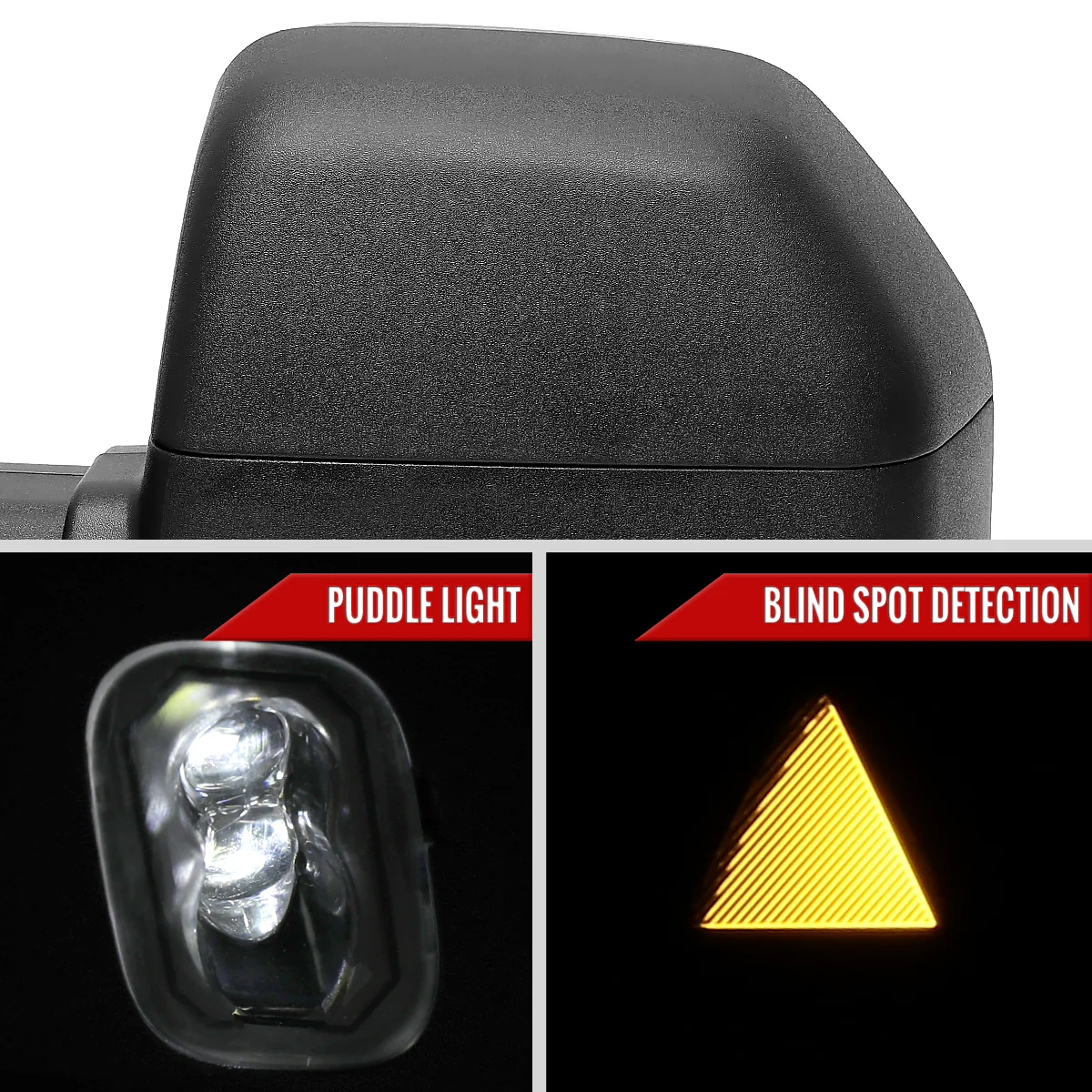 Spec D Towing Mirrors Ford F150 (21-25) F250 (23-25) Manually Extendable w/ Sequential LED Turn Signal in Black or Chrome - Image 8