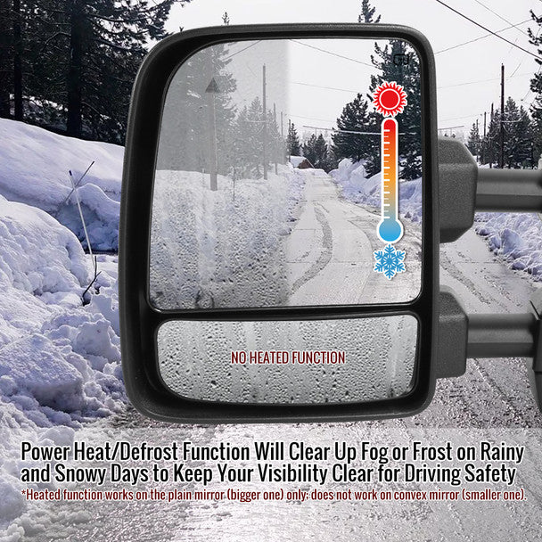 Spec D Towing Mirrors Nissan Titan (16-22) Power Adjustable w/ LED Turn Signal & Puddle Lights - Black or Chrome - Image 14