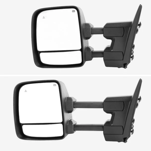 Spec D Towing Mirrors Nissan Titan (16-22) Power Adjustable w/ LED Turn Signal & Puddle Lights - Black or Chrome - Image 6