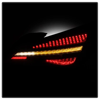 Spyder Apex LED Tail lights Mercedes CLA (2014-2019) w/ Sequential LED Turn Signal - Black Lens - Image 2