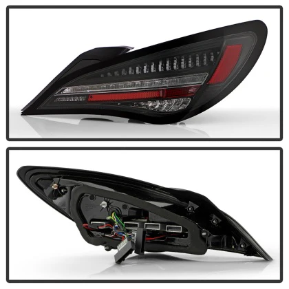 Spyder Apex LED Tail lights Mercedes CLA (2014-2019) w/ Sequential LED Turn Signal - Black Lens - Image 3