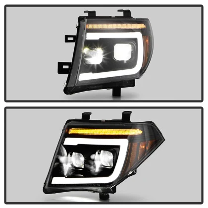 Spyder LED Headlights Nissan Frontier (05–08) Pathfinder (05–07) Apex Series - Black - Image 2