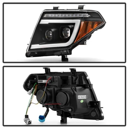 Spyder LED Headlights Nissan Frontier (05–08) Pathfinder (05–07) Apex Series - Black - Image 3