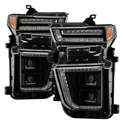 Spyder LED Headlights Chevy Silverado HD 2500 / 3500 (20-23) Sequential LED Turn Signal