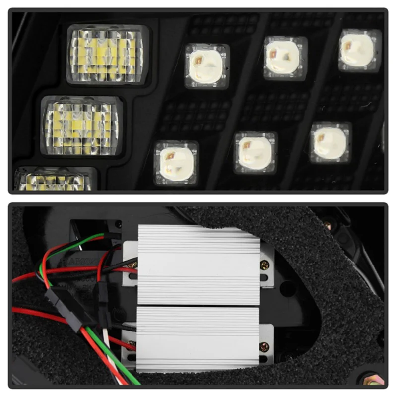 Spyder LED Tail Lights Chevy Impala (14-20) w/ Sequential LED Turn Signal - Black Lens - Image 5