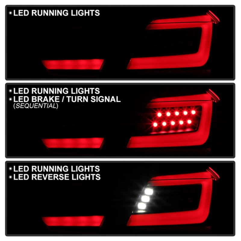 Spyder LED Tail Lights Chevy Impala (14-20) w/ Sequential LED Turn Signal - Black Lens - Image 9