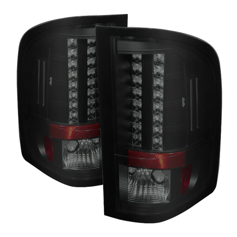 Spyder LED Tail Lights Chevy Silverado 1500 2500 500 (07-13) GMC Sierra 2500 3500 HD (11-14) Black Smoke Lens