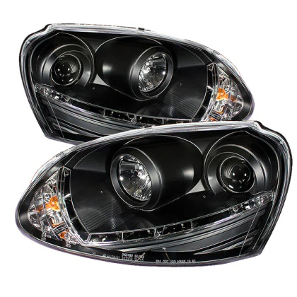 Spyder Projector Headlights VW GTI / Jetta (06-09) Halogen Model Only w/ LED Daytime Running Lights