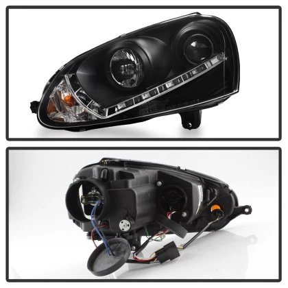 Spyder Projector Headlights VW GTI / Jetta (06-09) Halogen Model Only w/ LED Daytime Running Lights - Image 3