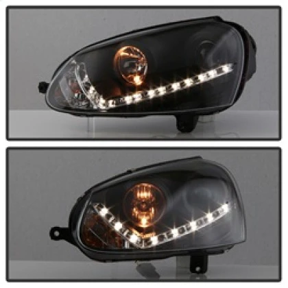 Spyder Projector Headlights VW GTI / Jetta (06-09) Halogen Model Only w/ LED Daytime Running Lights - Image 9