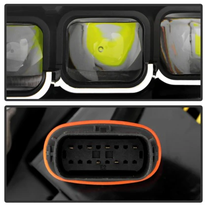 Spyder Projector LED Headlights Ford Mustang (15-17) Black w/ Smoked lens - Image 3