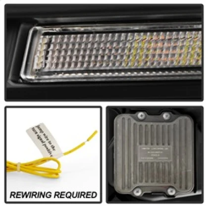 Spyder Projector LED Headlights Ford Mustang (15-17) Black w/ Smoked lens - Image 4