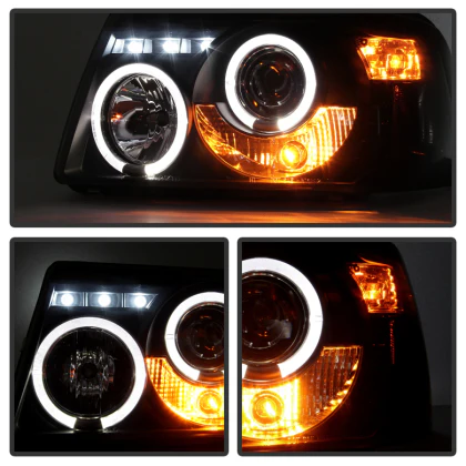 Spyder Projector Headlights for Ford Ranger (2001-2011) Halo LED with Black Housing 5078476 - Image 4