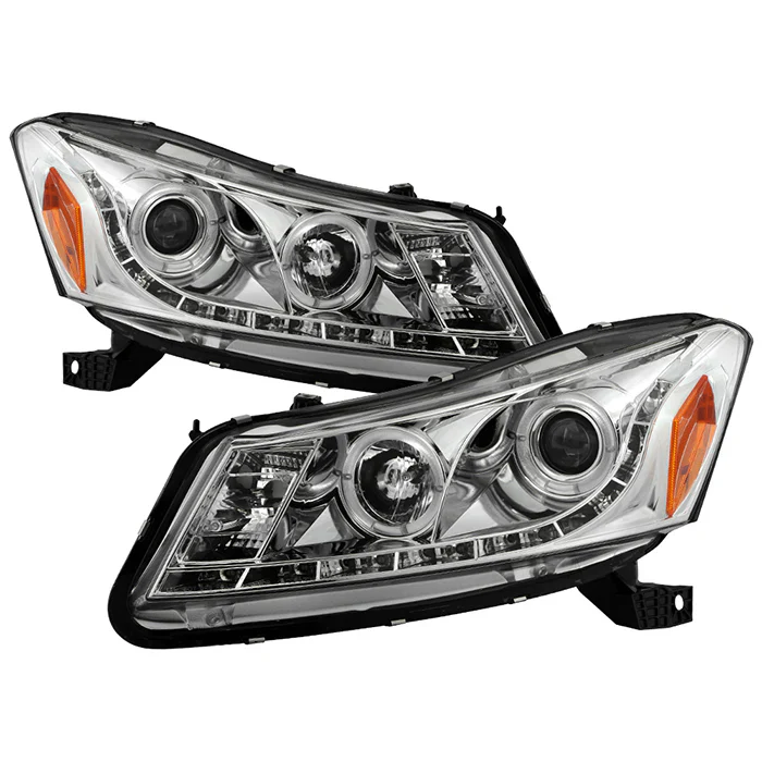 Spyder Projector Headlights Honda Accord Sedan (08-12) Chrome w/ Clear lens