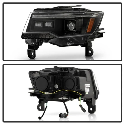 Spyder Projector Headlights Jeep Grand Cherokee (14-21) LED or Projector - Black w/ Clear Lens - Image 2