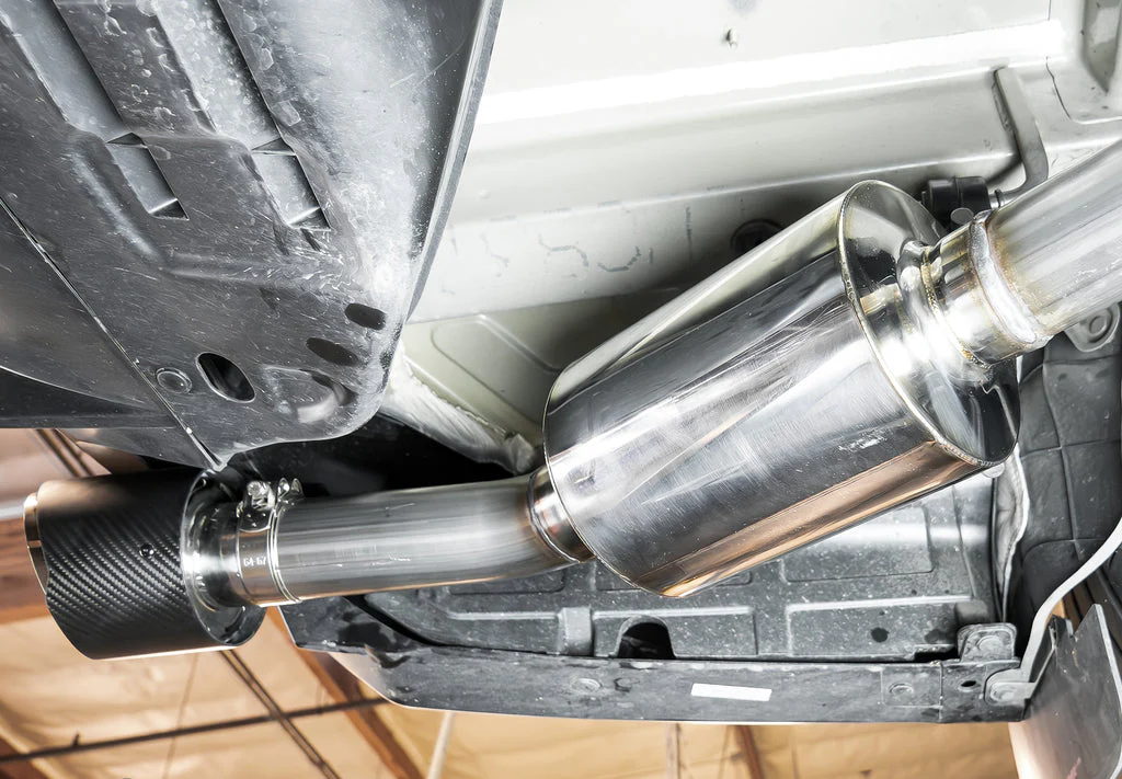 STILLEN Exhaust Hyundai Elantra N (2022-2024) Axleback w/ Polished / Blue Burnt / Carbon Fiber Tips - Image 14