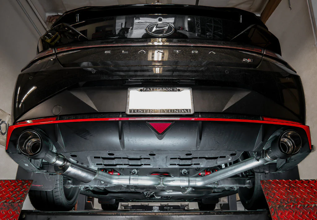 STILLEN Exhaust Hyundai Elantra N (2022-2024) Axleback w/ Polished / Blue Burnt / Carbon Fiber Tips - Image 15