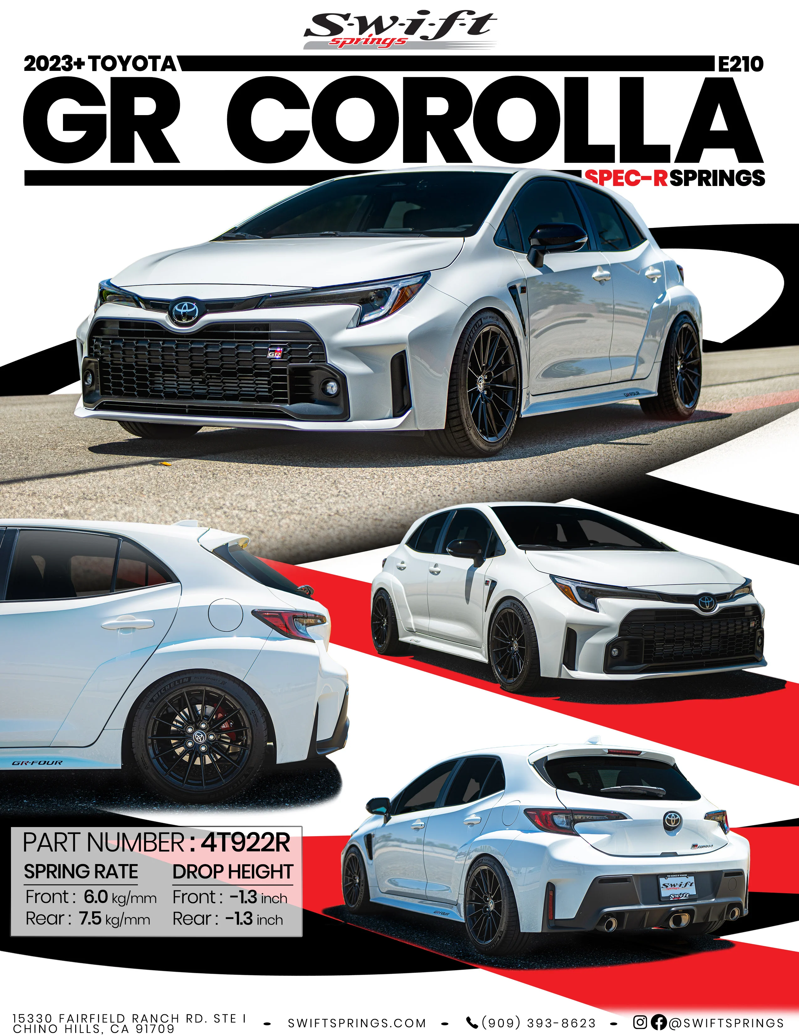 Swift Spec-R Lowering Springs Toyota GR Corolla (2023 2024 2025) 4T922R - Image 7