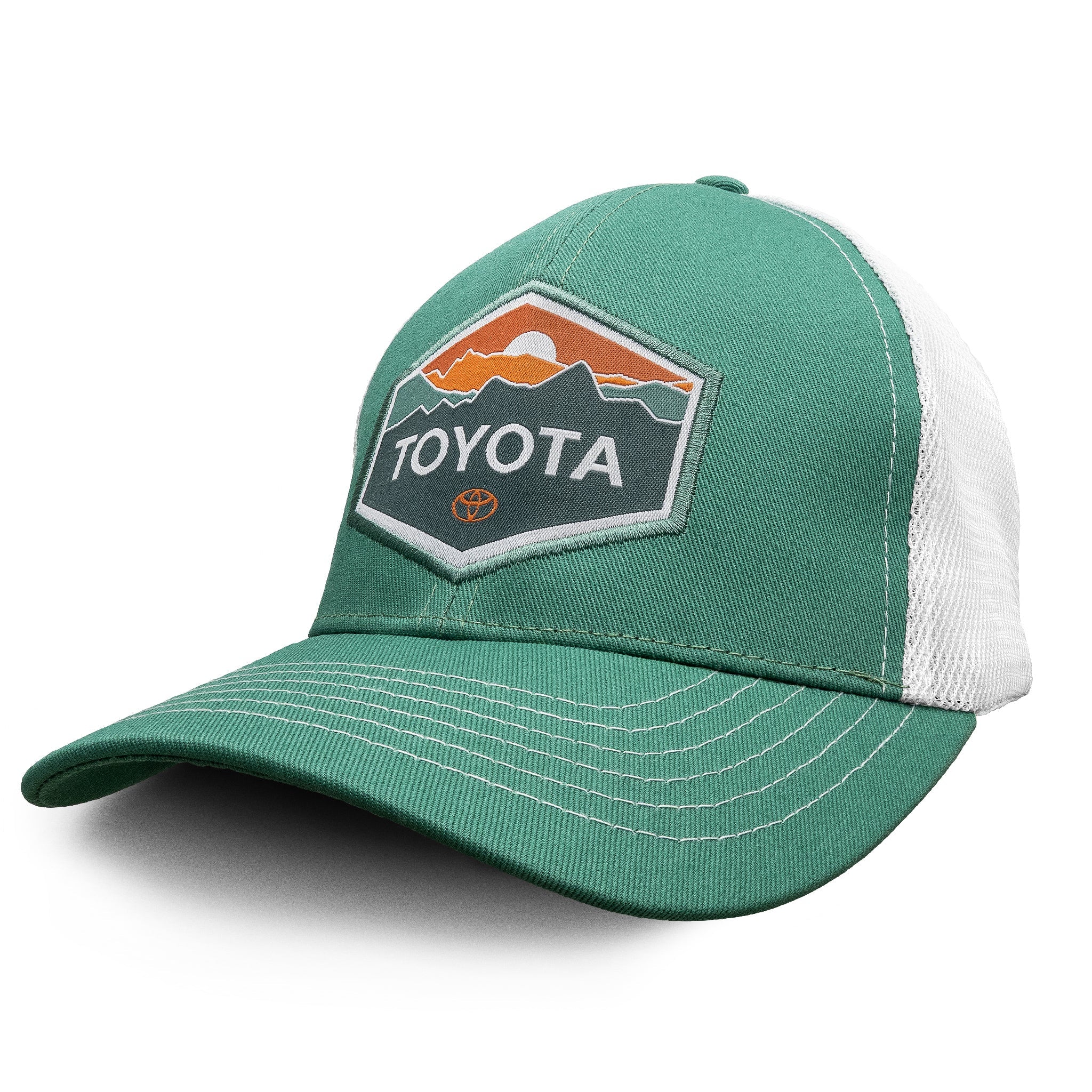 Toyota Mesh Back Trucker Hat, Turquoise/White by Tee Luv
