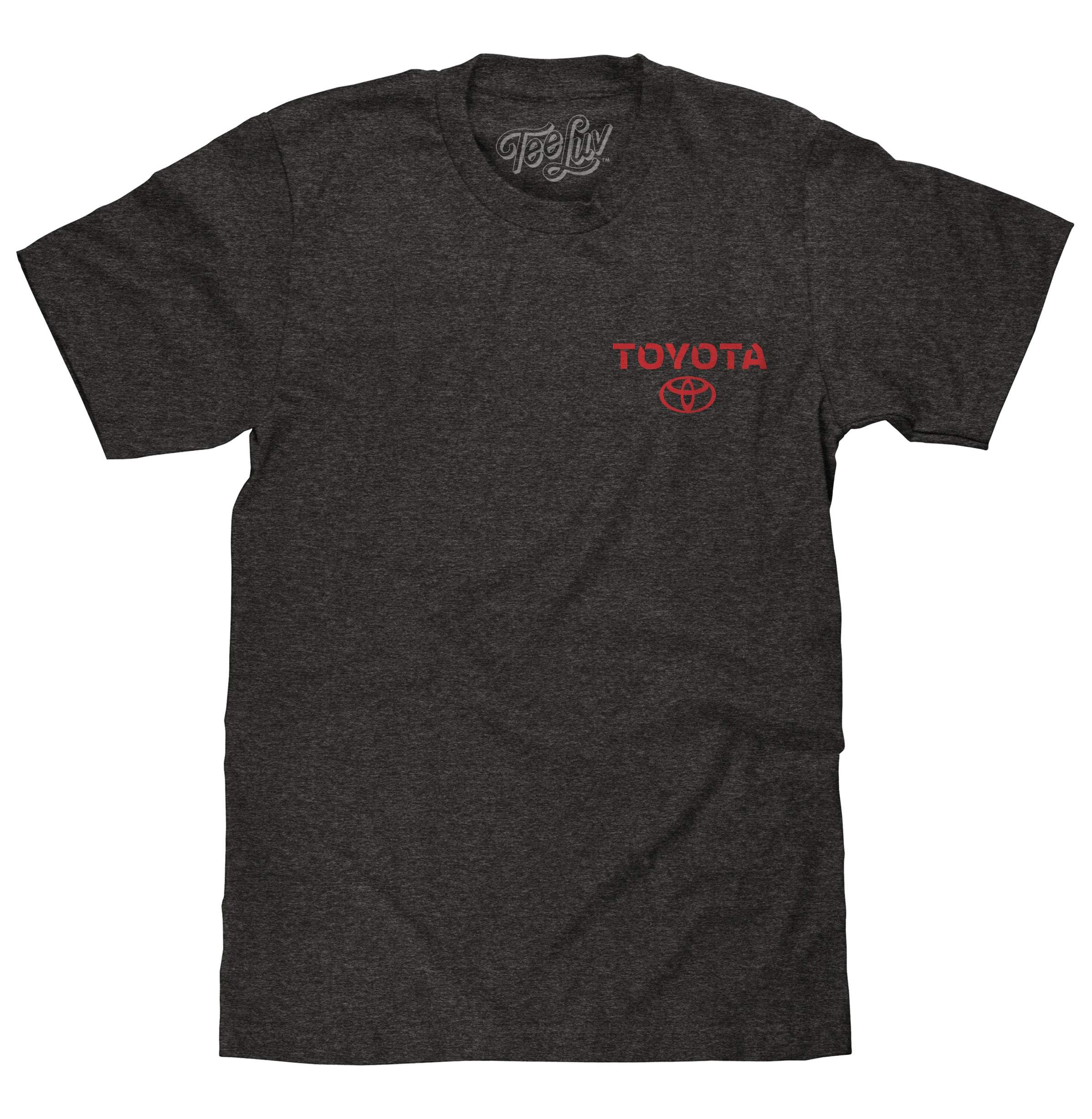 Toyota Drive Your Dreams Left Chest Front and Back Logo T-Shirt - Charcoal Heather