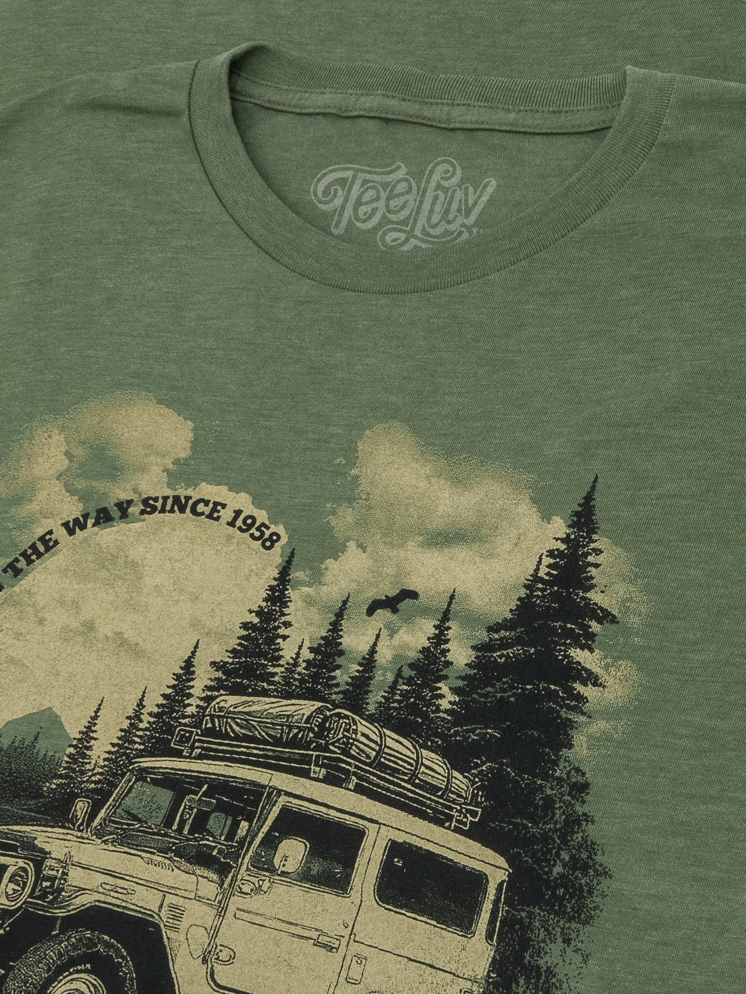 Toyota Land Cruiser Vintage Graphic T-Shirt - Canyon Green Heather - Image 2