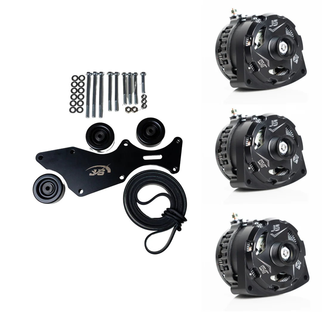 Triple Alternator Bracket Kit GMC / Chevy Trucks 5.3L / 4.8L / 6.0L / 6.2L V8 (2000-2013) Includes 3 Alternators