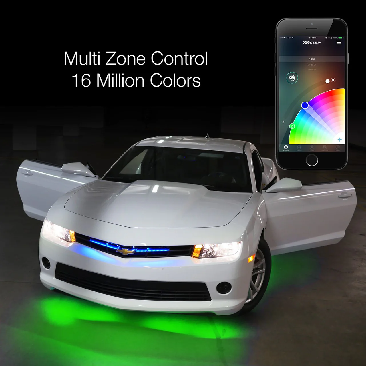 XKGlow Underglow + Interior Led Accent Light Kits for Cars w/ XKChrome Smartphone App - Mini/ Standard/ Advance/ Pro - Image 10