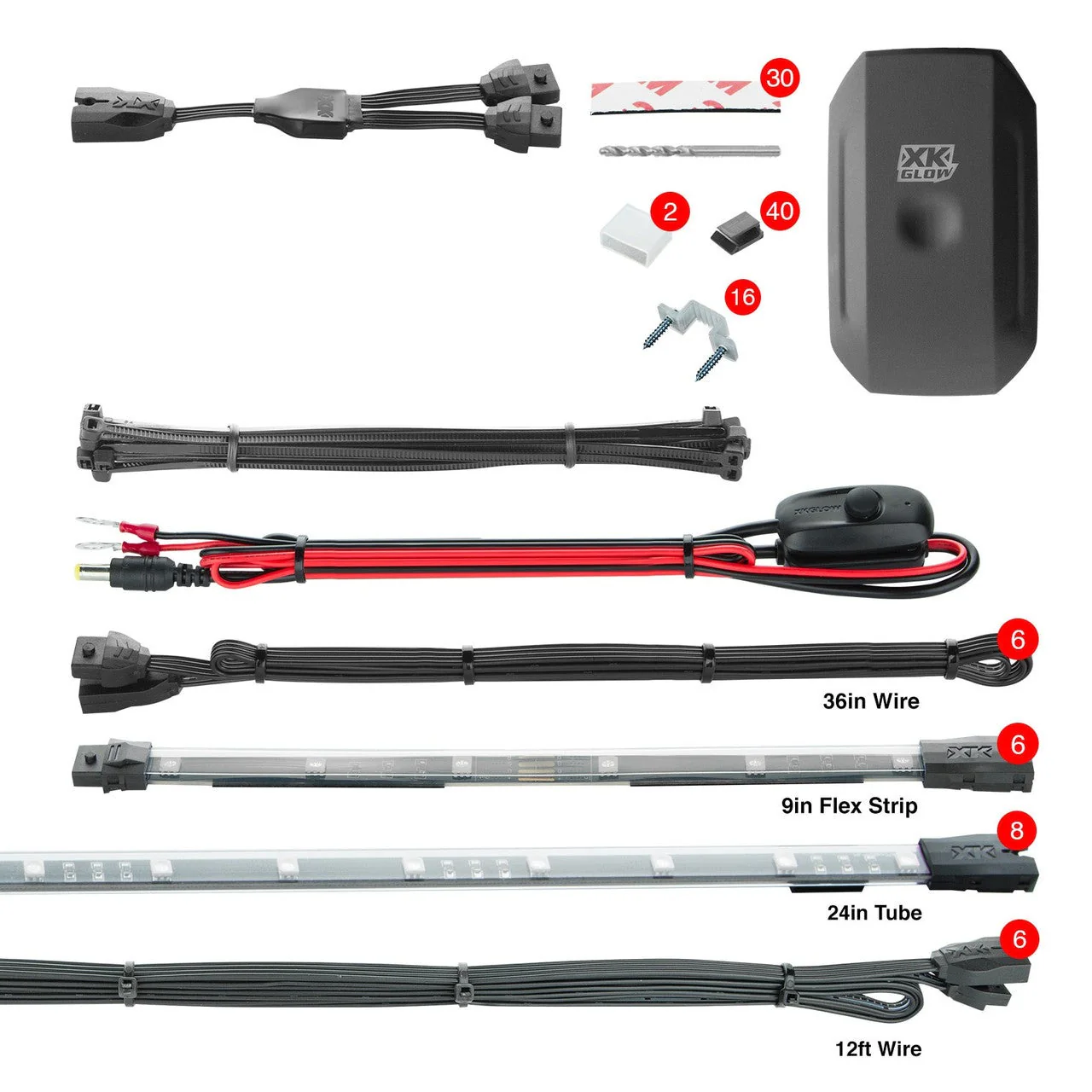 XKGlow Underglow + Interior Led Accent Light Kits for Cars w/ XKChrome Smartphone App - Mini/ Standard/ Advance/ Pro - Image 3