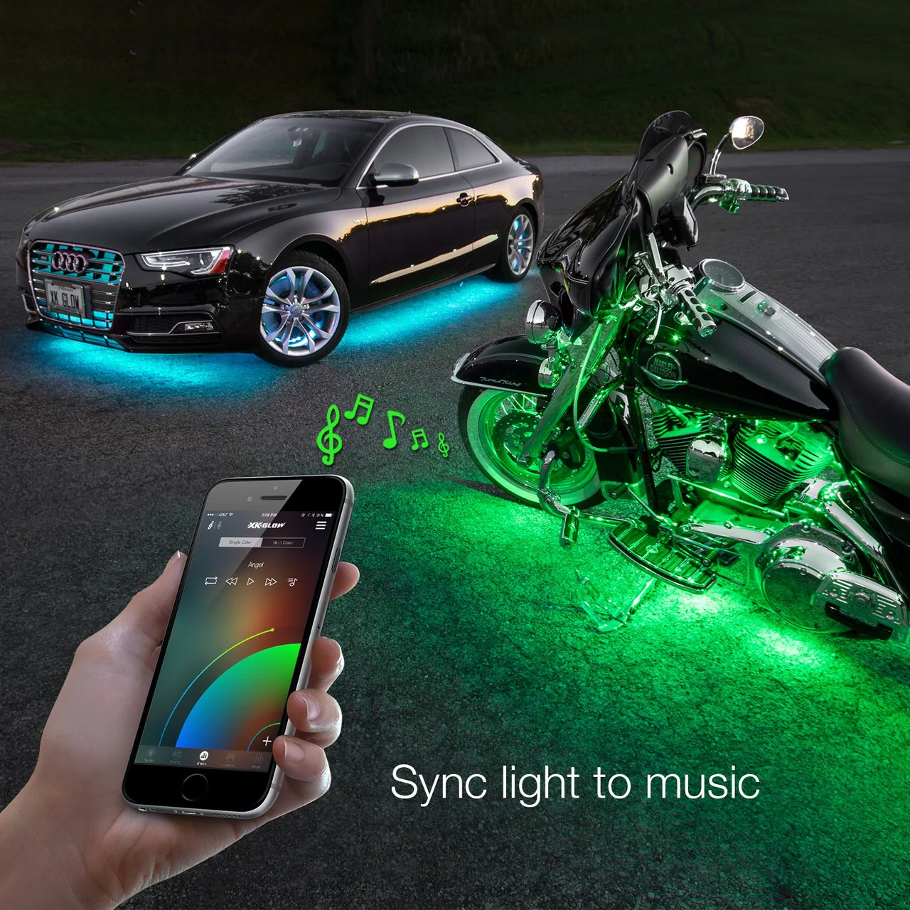 XKGlow Underglow + Interior Led Accent Light Kits for Cars w/ XKChrome Smartphone App - Mini/ Standard/ Advance/ Pro - Image 6