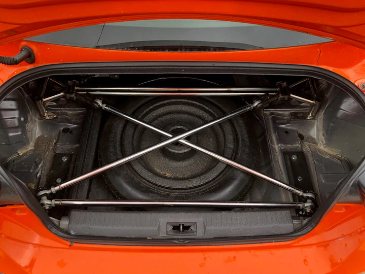 Weapon-R Trunk Chassis Brace for Subaru BRZ FRS 86 (2013-2021) Polished Rear - Includes Mounting Hardware 890-112-205 - Image 2