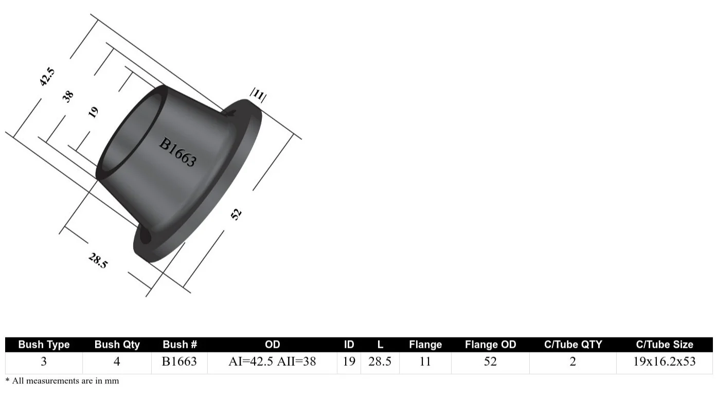 Whiteline Sway Bar Control Arm Bushing Kit Toyota Camry SV10/ 11 (1982-1988) Lower Outer - Front - W51663 - Image 4