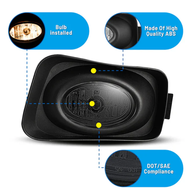 Winjet Fog Lights for Acura TSX (2003-2005) Smoke Lens CFWJ-0001-S - Image 2