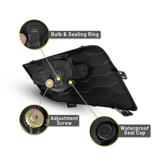 Winjet Fog Lights for Nissan Sentra (2016-2019) Clear Lens with Wiring Kit CFWJ-0543-C - Image 3